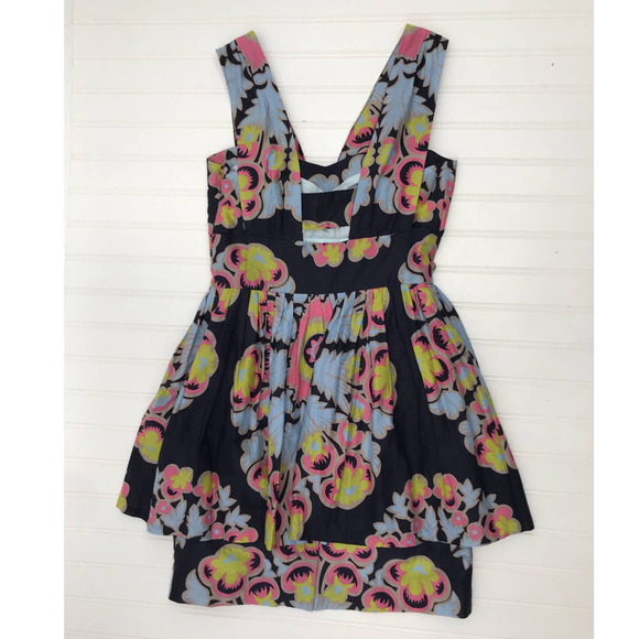Leifsdottir Anthropologie Lotus Awakening Floral Sleeveless Mini Dress 0 - Picture 6 of 11